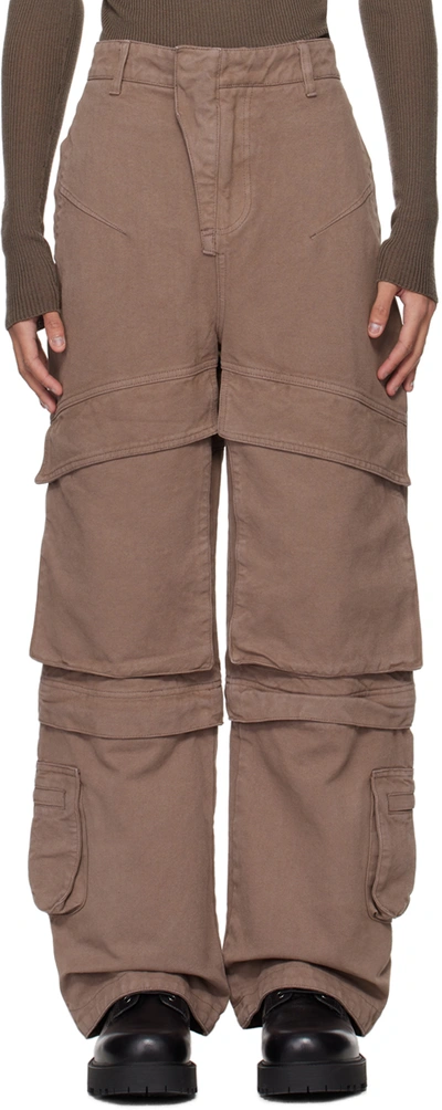 Entire Studios Brown Hard Cargo Pants In Carbon