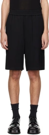 Ami Alexandre Mattiussi Wool Blend Bermuda Shorts In Black
