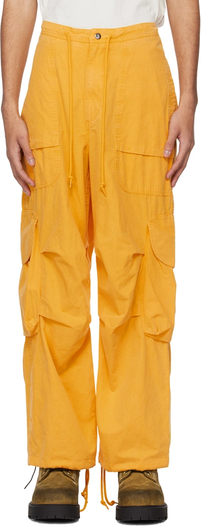 Entire Studios Yellow Freight Cargo Pants In Citrine