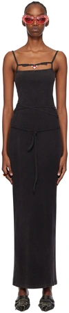 Ottolinger Cut-out Ribbed-knit Dress In Black