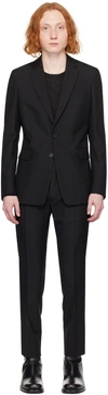 DRIES VAN NOTEN BLACK SLIM FIT SUIT