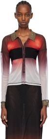 Ottolinger Multicolor Semi-sheer Polo In Face Print