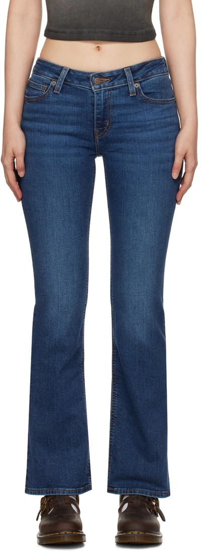Levi's Indigo Superlow Bootcut Jeans In The Last Straw
