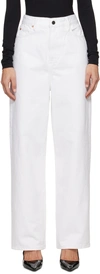 Wardrobe.nyc White Low-rise Jeans