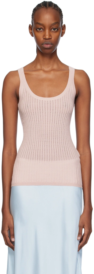 Gabriela Hearst Pink Nevin Tank Top In Pale Blush