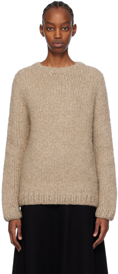 Gabriela Hearst Beige Lawrence Sweater In Oatmeal