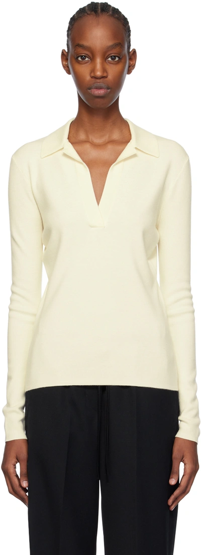 Gabriela Hearst Samira Merino Wool Top In White