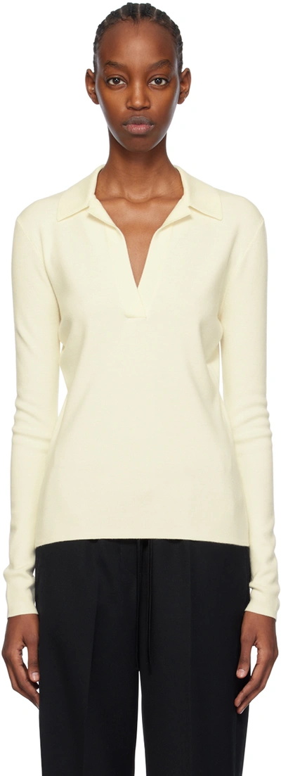 Gabriela Hearst Samira Merino Wool Top In Ivory