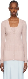 GABRIELA HEARST PINK EMMA CARDIGAN