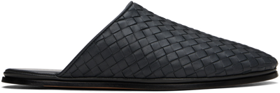 BOTTEGA VENETA GRAY SUNDAY SLIPPERS