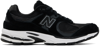 New Balance Mens Black White 2002 Logo-patch Suede And Mesh Low-top Trainers In Black