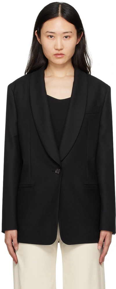 Hugo Boss Black Single-button Blazer In 001 Black