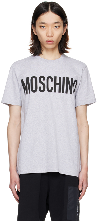 MOSCHINO GRAY PRINTED T-SHIRT