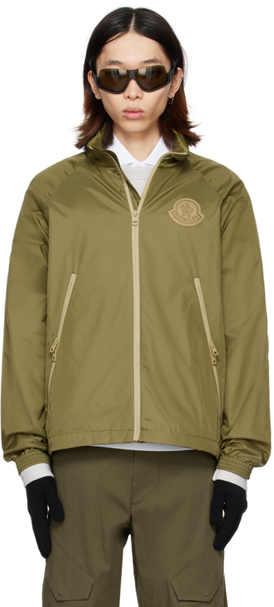 Moncler Khaki Egre Jacket In Olive Amber 81o