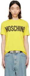 MOSCHINO YELLOW PRINTED T-SHIRT