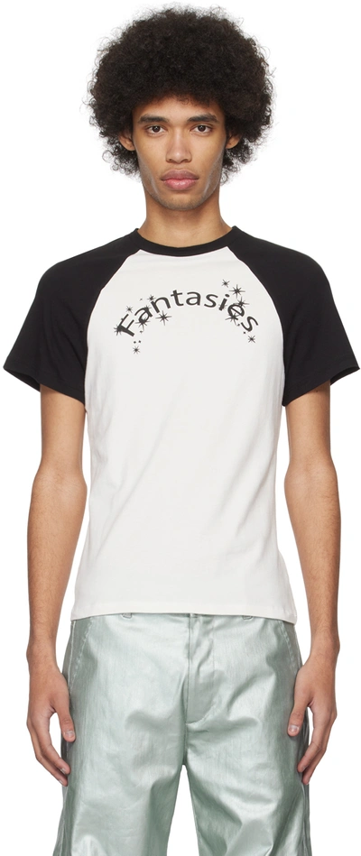 Maisie Wilen Black & White Slinky T-shirt In Fantasies
