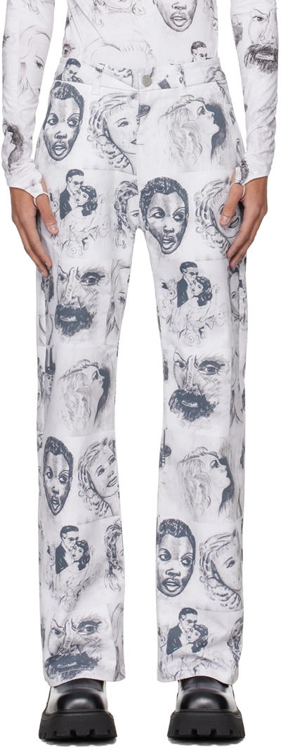 Maisie Wilen White Nebula Trousers In Fan Art