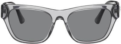 Versace Gray Medusa Sunglasses In 543287 Grey Transpar