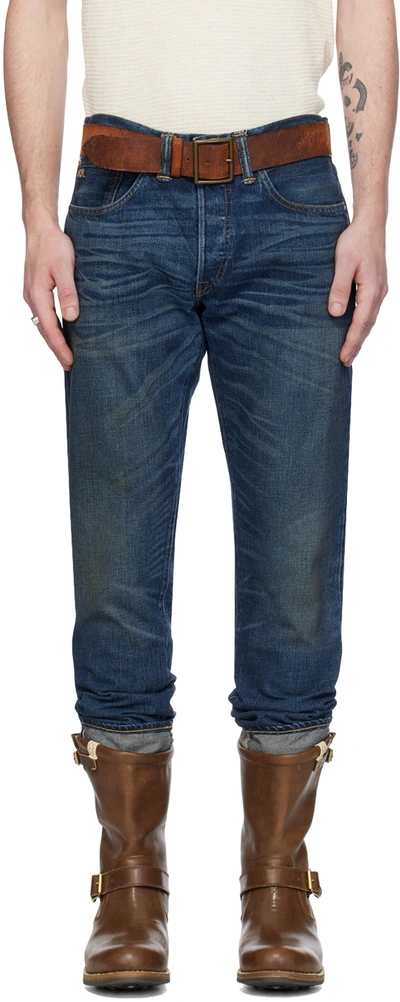 Rrl Indigo Slim Fit Jeans In Ridgecrest Wash