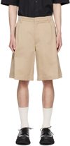 MOSCHINO BEIGE PLEATED SHORTS