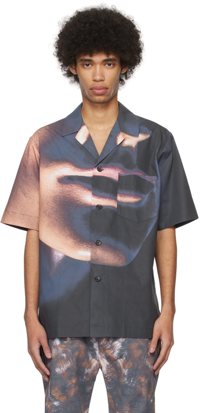 Maisie Wilen Navy Calcium Shirt In Face