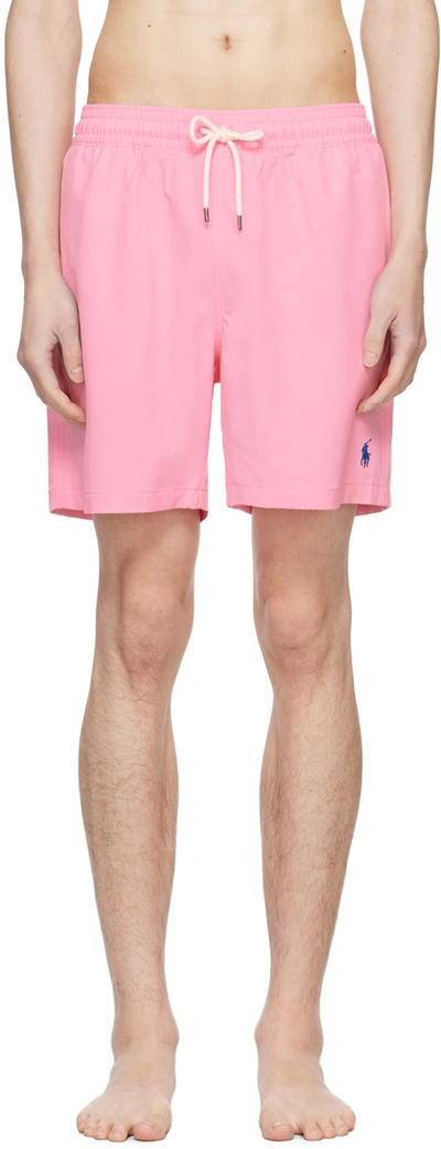 Polo Ralph Lauren Pink Traveler Swim Shorts In Course Pink