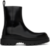 Bottega Veneta Black Highway Chelsea Boots In 1000-black