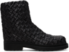 Bottega Veneta Snap Ankle Boot In 1000-black