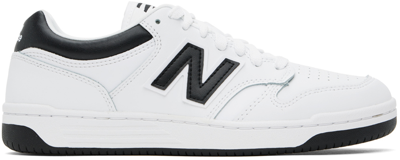 New Balance White & Black 480 Trainers