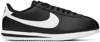 Nike Cortez Leather Sneakers In Black And White In Black/white
