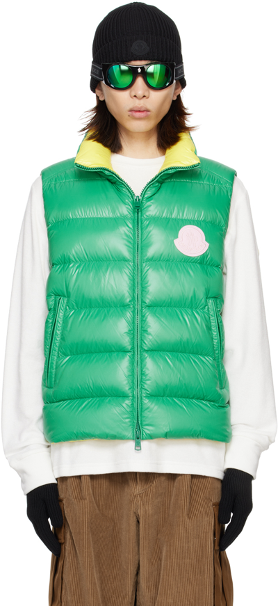 Moncler Parke Puffer Down Vest In Green