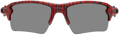 Oakley Red & Black Flak 2.0 Xl Sunglasses In Brown