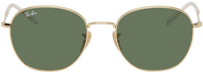 Ray Ban Gold Rb3809 Sunglasses In 001/31 Arista