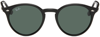 Ray Ban Rb2180 Sunglasses Black Frame Green Lenses 51-21 In Black