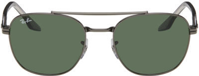 Ray Ban Cockpit Sunglasses Gunmetal Frame Green Lenses 56-14