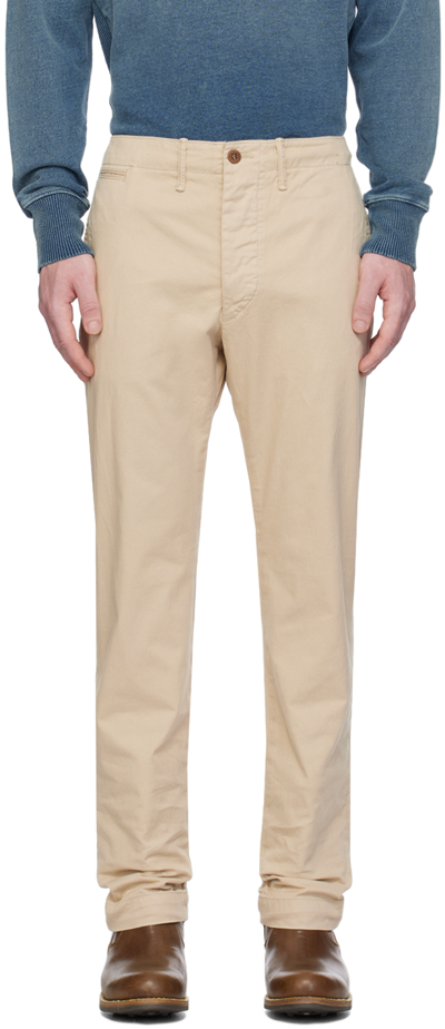 Rrl Beige Officer's Trousers In Stone