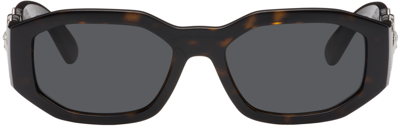 Versace Brown Medusa Biggie Sunglasses In Havana