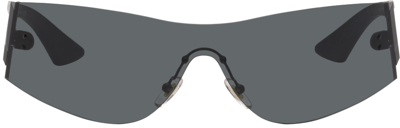 Versace Black Greca Signature Sport Acetate Sunglasses In 125687 Grey