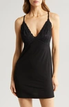 Natori Feathers Essentials Lace Chemise In Black