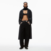 ALEXANDER WANG LEATHER BELTED BALLOON JEANS