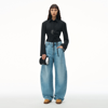 ALEXANDER WANG OVERSIZED LOW RISE JEAN IN RECYCLED DENIM