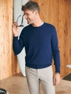 Faherty Movement&trade; Crewneck Sweater Heather In Marine Navy Heather