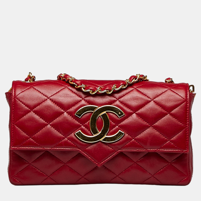 Pre-owned Chanel Red Cc Crossbody Bag