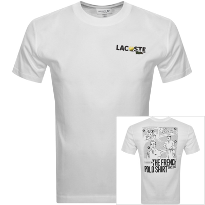 Lacoste Back Print T Shirt White