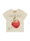Gucci Babies' Peter Rabbit X  Cotton T-shirt In Sunkissed,red