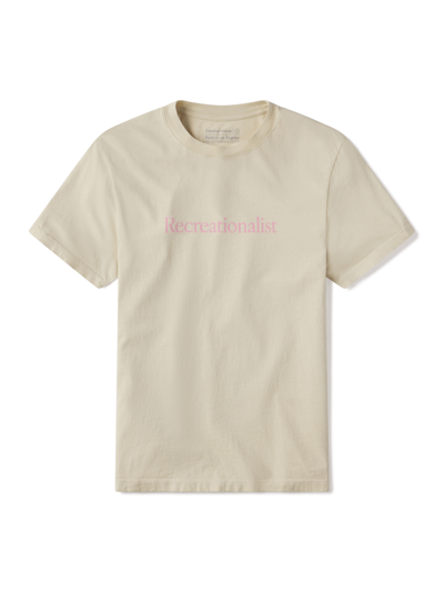 Outdoor Voices Recreationalist Graphic Shortsleeve In Eggshell