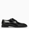 Alexander Mcqueen Logo-plaque Leather Derby Shoes In Black