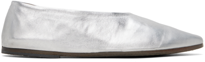 MARSÈLL SILVER COLTELLACCIO BALLERINA FLATS