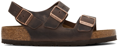 Birkenstock Milano Double-strap Slingback Sandals In Brown