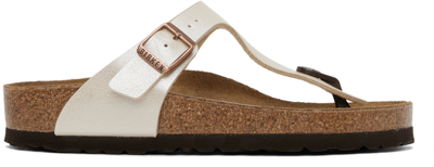 Birkenstock Gizeh Thong Strap Sandals In Pearl White